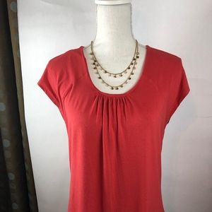 Anne Klein Cap-Sleeve Top Size L